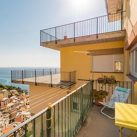 Cinque Terre D'Amare Sea View Big Apartment For Travel Lovers Riomaggiore Bagian luar foto